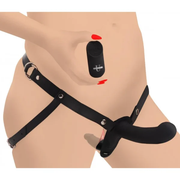 0ab36117509fab8ca4b3fa0491360fe6 28X Double Diva 1.5 Inch Double Dildo with Harness and Remote Control