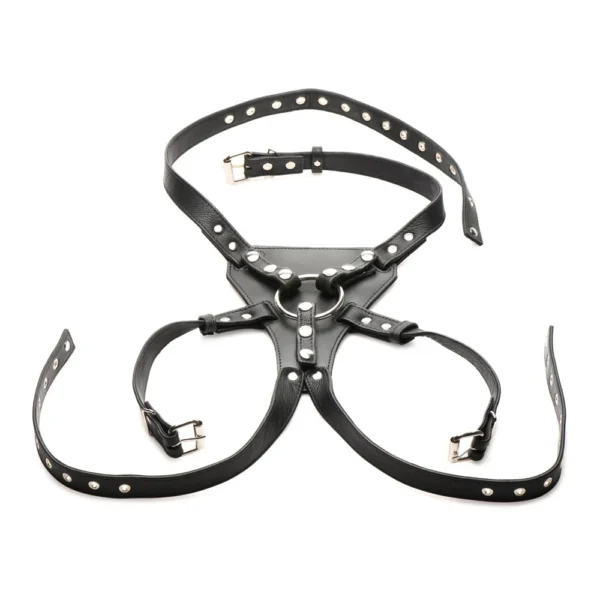 Leather Strap on Harness