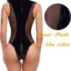 Black Latex Outfit Corset Top Leggings Long Gloves - Body Catsuit Set Costume for Woman