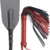 Leather Flogger with Wooden Grip Thuddy BDSM Thoddy Flogger