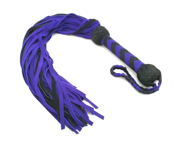 70 Tails Suede Flogger, Handcrafted BDSM Whip, 28 Inches