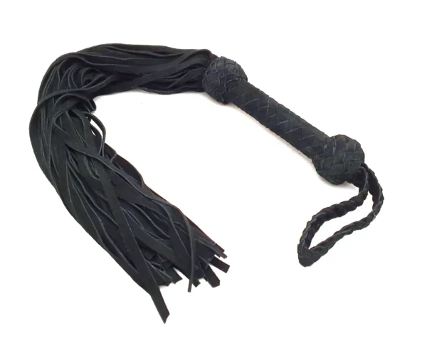 70 Tails Suede Flogger, Handcrafted BDSM Whip, 28 Inches