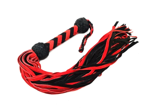 70 Tails Suede Flogger, Handcrafted BDSM Whip, 28 Inches
