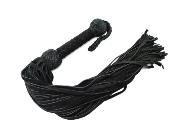 70 Tails Suede Flogger, Handcrafted BDSM Whip, 28 Inches