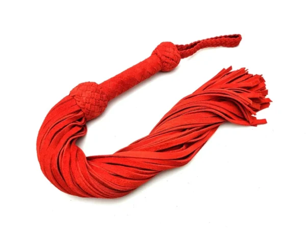 70 Tails Suede Flogger, Handcrafted BDSM Whip, 28 Inches