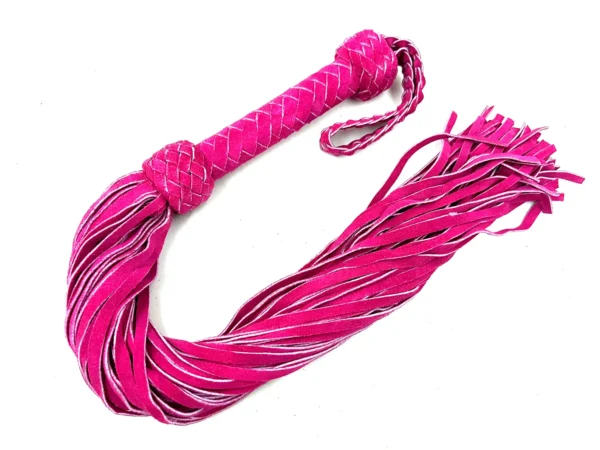 70 Tails Suede Flogger, Handcrafted BDSM Whip, 28 Inches