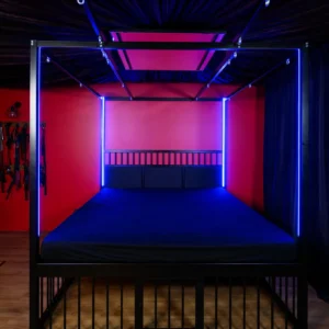 Dungeon Bed – King Size Adult Bondage Bed | Kinky Fetish Furniture