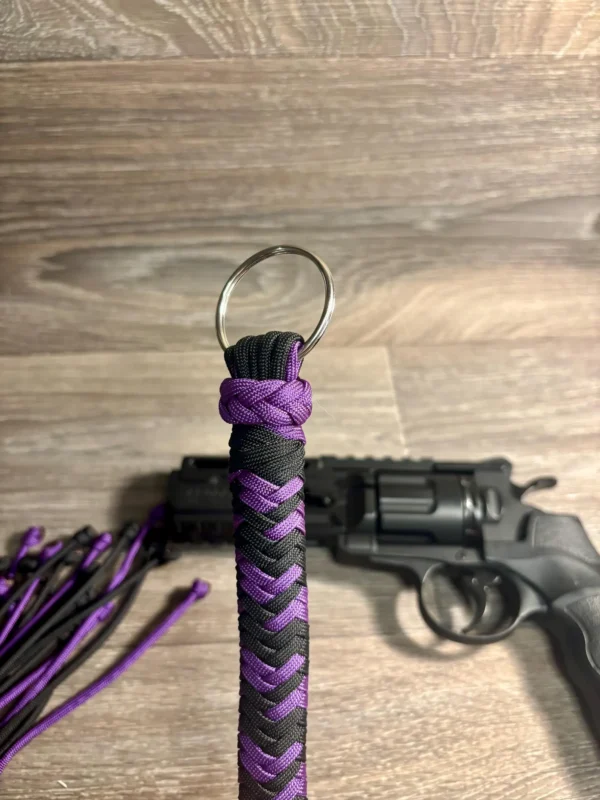 Two-Tone Plaited Paracord Flogger – Handmade BDSM Whip