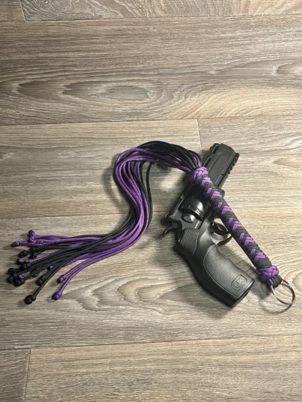 Two-Tone Plaited Paracord Flogger – Handmade BDSM Whip
