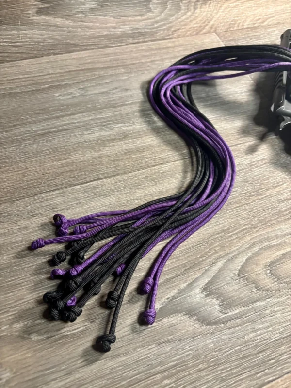 Two-Tone Plaited Paracord Flogger – Handmade BDSM Whip