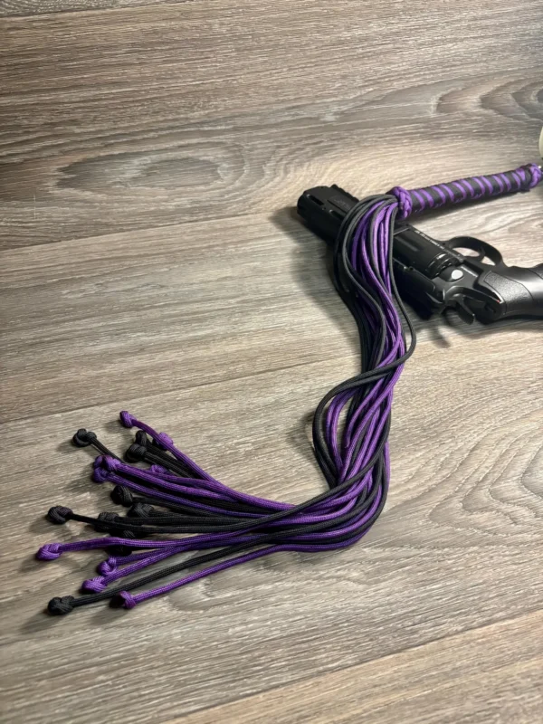 Two-Tone Plaited Paracord Flogger – Handmade BDSM Whip