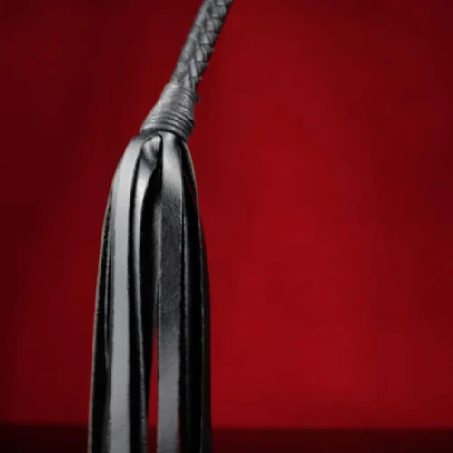 Leather Command Whip 33in Rigid Single Tail Whip for Impact Play BDSM Leather Bullwhip