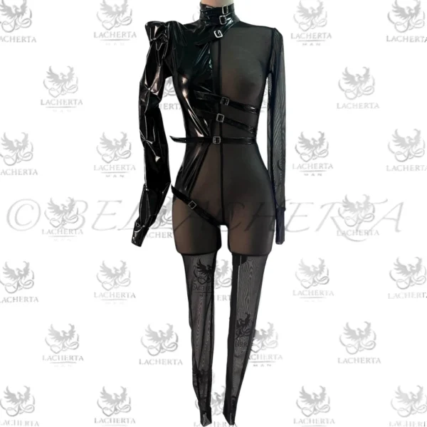 il_1588xN.7258752715_pg6r Faux Leather Harness & Mesh Catsuit Set