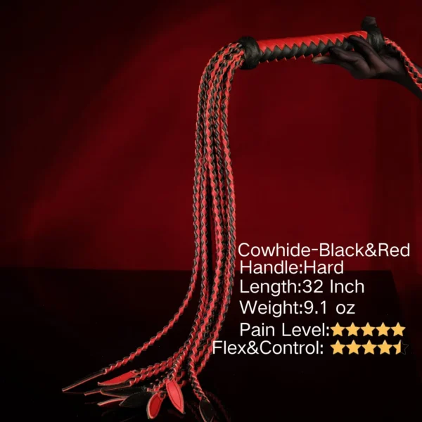 Genuine Leather Cat O Nine Tail Flogger 32In Heavy BDSM Whip Handmade Impact Play Paddle Fetish Discipline Whip Dungeon Punishment Toy