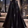 Jumpsuit with Removable Cape & Mask – Full-Body Glossy Catsuit Costume