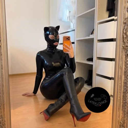 Complete Latex Catsuit – Women’s Rubber Zentai Bodysuit Mistress wish