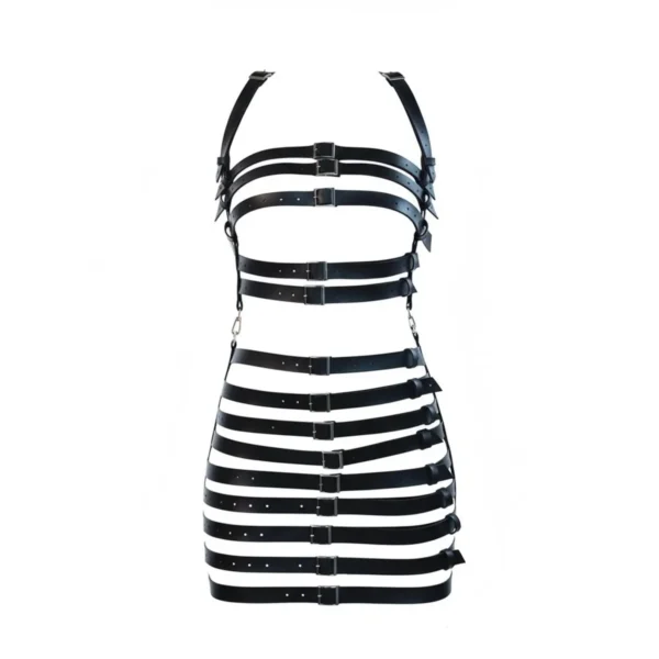 Vegan Leather Harness Dress | BDSM/Fetish | Festival Wear