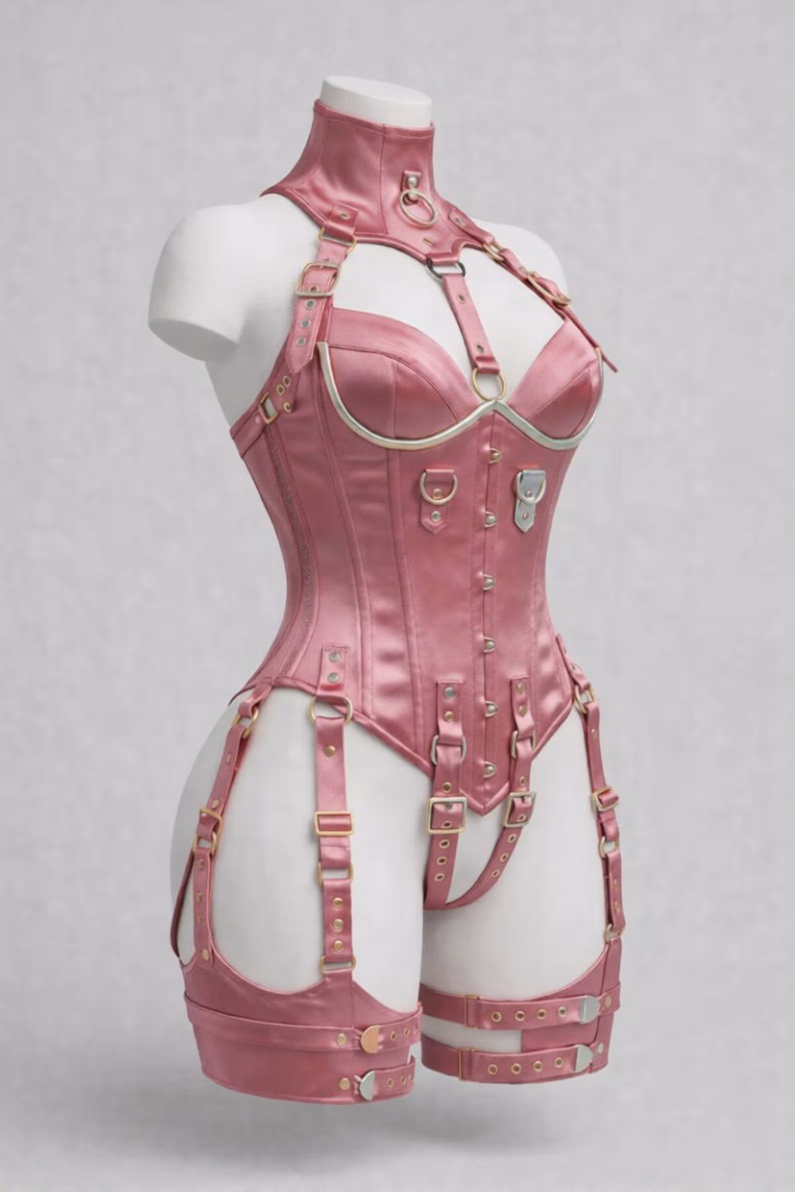 il_1588xN.7775008796_sbeu Gothic Satin Harness Corset: Steampunk Feacesitting Catsuit