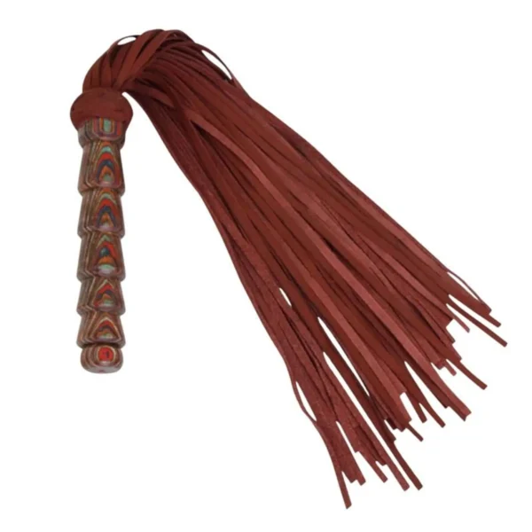 Flogger BDSM in Vera Pelle Nabuk 50 Code | Frusta Bondage Artigianale Pelle Fatta a Mano | Whip Leather Fetish | Accessorio Dominazione BDSM