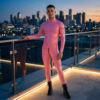 Catsuit Men & Wowen (SLAVE & Mistress, Full Bodysuit with Shoulder & Crotch Zippers, Cosplay Fetish Wear